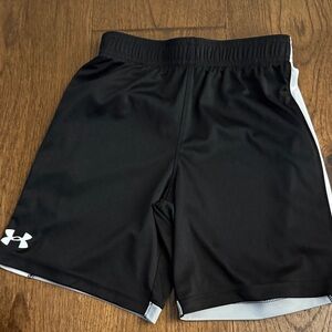 Under Armour Boy’s Black and White Athletic Shorts